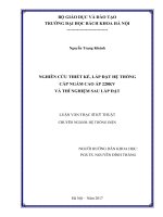 Nghiên cứu thiết kế lắp đặt hệ thống cáp ngầm cao áp 220kv và thí nghiệm sau lắp đặt 