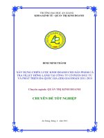 xây dựng chiến lược kinh doanh cho sản phẩm cá tra fillet đông lạnh tại công ty cổ phần đầu tư và phát triển đa quốc gia IDI giai đoạn 2011 2015 