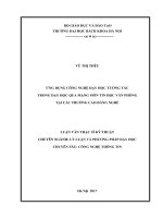Ứng dụng công nghệ dạy học tương tác trong dạy học qua mạng môn tin học văn phòng tại các trường cao đẳng nghề 