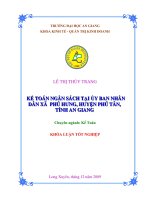 Kế toán ngân sách tại ủy ban nhân dân xã phú hưng huyện phú tân tỉnh an giang 