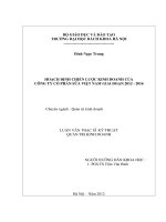 Hoạch định chiến lược kinh doanh của Công ty cổ phần sữa Việt Nam giai đoạn 2012 2016