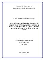 Phân tích tình hình cho vay doanh nghiệp tại ngân hàng nông nghiệp và phát triển nông thôn việt nam chi nhánh huyện châu thành tỉnh an giang 