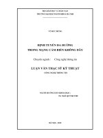 Định tuyến đa đường trong mạng cảm biến không dây 