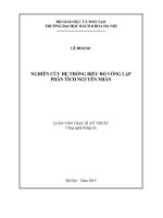 Nghiên cứu hệ thống biểu đồ vòng lặp phân tích nguyên nhân 
