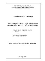 Hoạch định chiến lược phát triển trường Đại học Tây Đô đến năm 2020