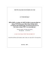 Điều khiển và giám sát thiết bị điện trong gia đình sử dụng wifi thông qua điện thoại thông minh 