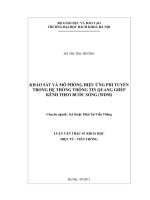 Khảo sát và mô phỏng hiệu ứng phi tuyến trong hệ thống thông tin quang ghép kênh theo bước sóng WDM 