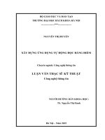 Xây dựng ứng dụng tự động đọc bảng điểm 