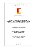Nghiên cứu công nghệ tích hợp hóa lý sinh học trên cơ sở mô hình ứng dụng trong xử lý nước rỉ rác 