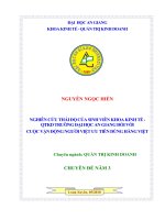 Nghiên cứu thái độ của sinh viên khoa kinh tế qtkd trường đại học an giang đối với cuộc vận động người việt ưu tiên dùng hàng việt 