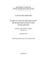 Nghiên cứu phương pháp điều khiển bộ biến đổi điện áp xoay chiều ba pha bốn dây 
