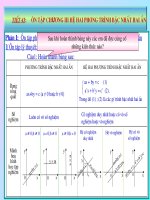Toán - Đại số: Tiết 43: Ôn tập chương 3
