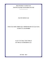 Tính toán điều khiển quá trình phanh tái tạo năng lượng của xe hybrib 