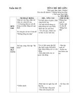 giáo án tuần 25 Chủ đề: Cây và những bông hoa đẹp. Nhánh: Những bông hoa đẹp.