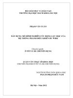 Xây dựng mô hình nghiên cứu động lực học của hệ thống phanh điều khiển by wire 