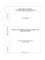 Nghiên cứu hệ thống các bình gia nhiệt và hệ thống điều khiển 
