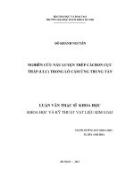 Nghiên cứu nấu luyện thép cácbon cực thấp ULC trong lò cảm ứng trung tần