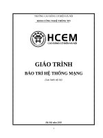 Giáo trình bảo trì hệ thống mạng