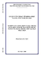 đề nghiên cứu tổng hợp và đặc trưng CaCO3 biến tính bề mặt kích thước nano ứng dụng trong chế tạo hạt nhựa độn 