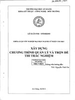 Xây dựng chương trình quản lý và trộn đề thi trắc nghiệm 