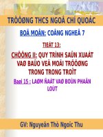 slide bài giảng công nghệ lớp 7 tiết 15 làm đất và phân bón đất 