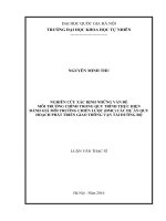 Nghiên cứu xác định những vấn đề môi trường chính trong quy trình thực hiện đánh giá môi trường chiến lược (ĐMC) các dự án quy hoạch phát triển giao thông vận tải đường bộ