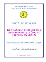 Kế toán xác định kết quả kinh doanh tại công ty cổ phần an xuyên 