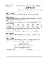 Đề thi HSG cấp huyện đợt 1 môn Địa lý lớp 9 năm 2015-2016 – Phòng GD&ĐT Lương Tài – Đề số 15