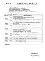 Kế hoạch tuần 23-Tổ tự nhiên