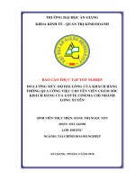 Đo lường mức độ hài lòng của khách hàng thông qua công việc chuyên viên chăm sóc khách hàng của lotte cinema chi nhánh long xuyên 