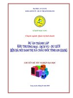 Dự án thành lập khu thương mại dịch vụ du lịch bến đá núi sam thị xã châu đốc tỉnh an giang 