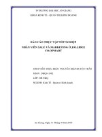 Nhân viên sale và marketing ở jollibee co opmart 