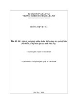 Một số giải pháp nhằm hoàn thiện công tác quản lý thu bảo hiểm xã hội trên địa bàn tỉnh Phú Thọ