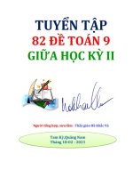 Tuyển tập 82 đề thi giữa học kỳ II khối 9 CHÍNH THỨC 