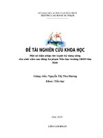 Một số biện pháp rèn luyện kỹ năng sống cho sinh viên cao đẳng sư phạm tiểu học trường CĐSP hòa bình 