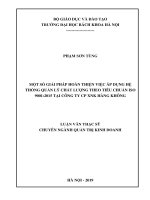 Một số giải pháp hoàn thiện việc áp dụng hệ thống quản lý chất lượng theo tiêu chuẩn iso 90012015 tại công ty cp xnk hàng không 