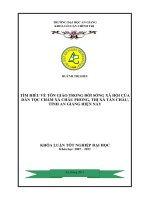 Tìm hiểu về tôn giáo trong đời sống xã hội của dân tộc chăm xã châu phong thị xã tân châu tỉnh an giang hiện nay 