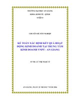 Kế toán xác định kết quả hoạt động kinh doanh tại trung tâm kinh doanh VNPT an giang 