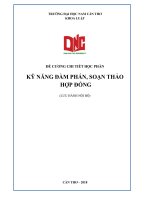 Kỹ năng đàm phán, soạn thảo hợp đồng thương mại