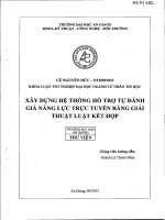 Xây dựng hệ thống hỗ trợ tự đánh giá năng lực trực tuyến bằng giải thuật luật kết hợp 
