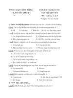 Đề thi học kì 2 lớp 9 môn Sinh năm 2017-2018 có đáp án – Trường THCS Phú Đa