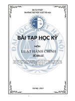 Bài tập lớn môn Luật hành chính Đại học Luật Hà nội 9 điểm