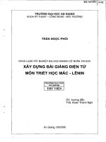 Xây dựng bài giảng điện tử môn triết học mác lênin 