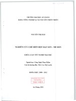 Nghiên cứu chế biến bột hạt sen mè đen 