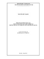 Một số giải pháp nâng cao chất lượng đào tạo nghề nghiệp tại Trường trung cấp nghề dân tộc nội trú Bắc Giang