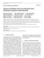 Nghiên cứu thành phần hóa học và khảo sát hoạt tính gây độc tế bào của các hợp chất phân lập từ vỏ cây dà quánh (ceriops decandra) 