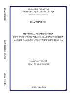 Một số giải pháp hoàn thiện công tác quản trị nhân sự của Công ty cổ phần vật liệu xây dựng và xuất nhập khẩu Hồng Hà