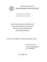 Khảo sát chất lượng sữa tươi nguyên liệu tại huyện châu thành và sữa đóng chai trên địa bàn thành phố long xuyên theo thời gian bảo quản 