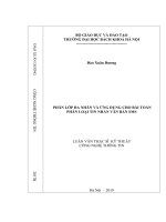 Phân lớp đa nhãn và ứng dụng cho bài toán phân loại tin nhắn văn bản sms 