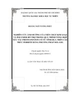 Nghiên cứu ảnh hưởng của tiền chất kim loại và polymer hỗ trợ trong quá trình tổng hợp xúc tác photo fenton có từ tính dựa trên cấu trúc ferrite bằng phương pháp sol gel 